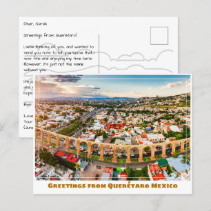 Querétaro Mexico Aqueduct Wide View Postcard