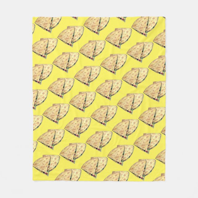 Quesadilla Mexican Food Restaurant Appetizer Fleece Blanket (Front)