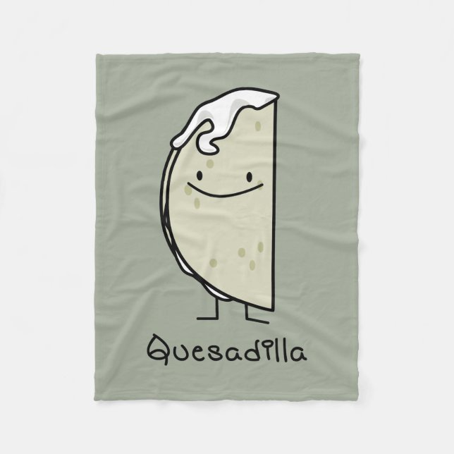 Quesadilla Mexican grilled Tortilla with Cheese Fleece Blanket (Front)