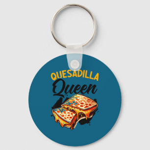 Quesadilla queen mexican food cinco de mayo cheese keychain