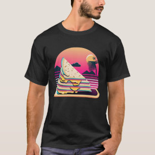 Quesadillas Synthwave 80s Retrowave Aesthetic T-Shirt