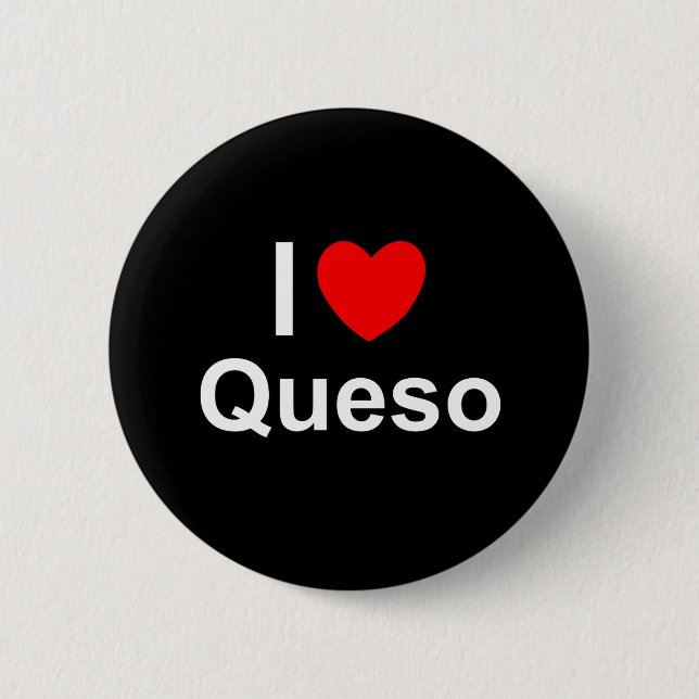 Queso 2 Inch Round Button (Front)