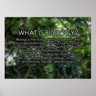 Qu'est-ce que la biologie ? Affiche