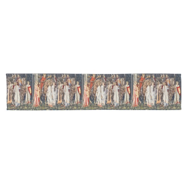 Quest for Holy Grail, Arming,Departure of Knights  Short Table Runner (Horizontal)