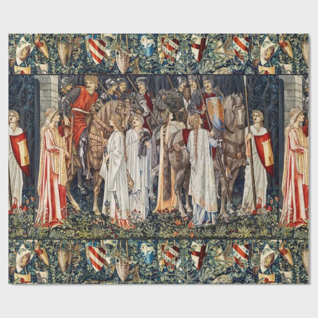 Quest for Holy Grail, Arming,Departure of Knights Wrapping Paper (Flat)