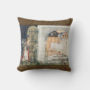 Quest for Holy Grail,Vision of Angels to Perceval  Throw Pillow