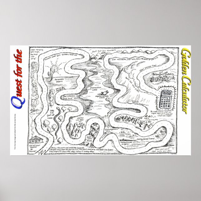 Quest for the Golden Calculator Game Poster (Front)