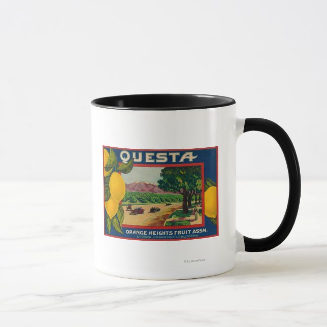 Questa Lemon LabelCorona, CA Mug (Right)
