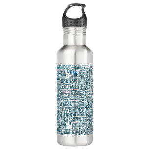 Question Apprendre Nuage MotssTexte Motif Message 710 Ml Water Bottle