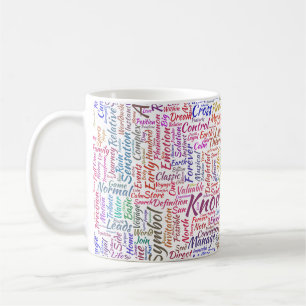 Question Apprendre Nuage MotssTexte Motif Message Coffee Mug