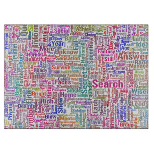 Question Apprendre Nuage MotssTexte Motif Message Cutting Board