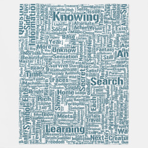Question Apprendre Nuage MotssTexte Motif Message Fleece Blanket