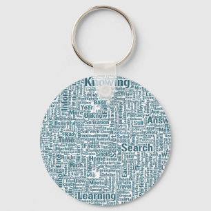 Question Apprendre Nuage MotssTexte Motif Message Keychain