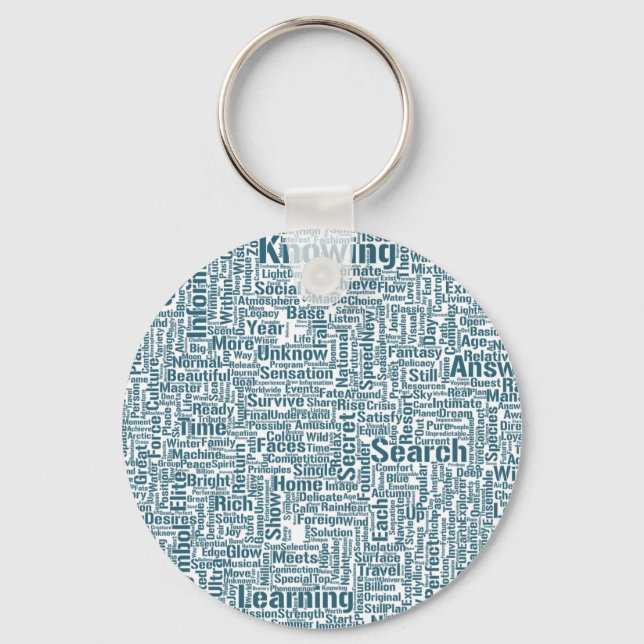 Question Apprendre Nuage MotssTexte Motif Message Keychain (Front)