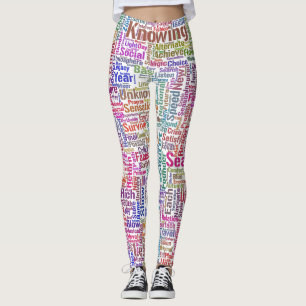 Question Apprendre Nuage MotssTexte Motif Message Leggings