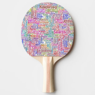 Question Apprendre Nuage MotssTexte Motif Message Ping Pong Paddle