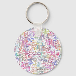 Question Apprendre Nuage MotssTexts Motif Message Keychain