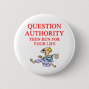 question authority 2 inch round button