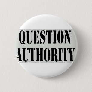 Question Authority 2 Inch Round Button