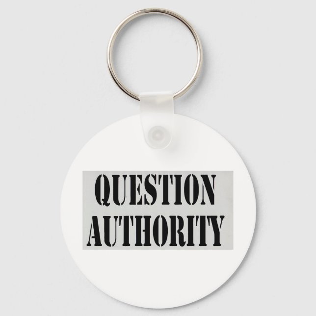 Question Authority Keychain (Front)