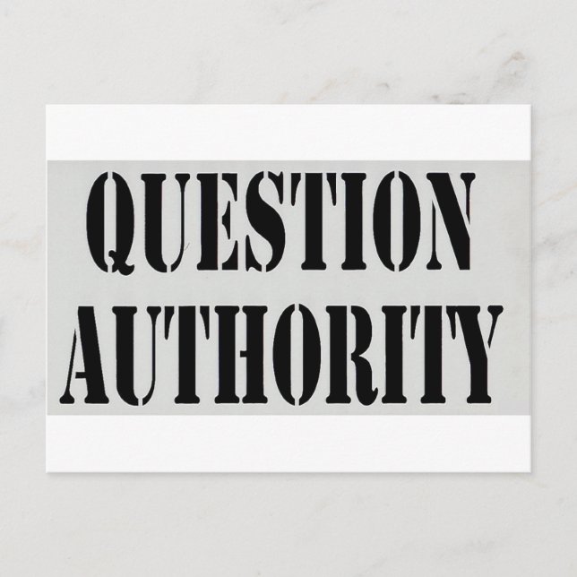 Question Authority Postcard (Front)