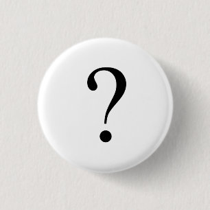 Question Mark 1 Inch Round Button