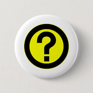 Question Mark Ask Query Symbol Punctuation 2 Inch Round Button