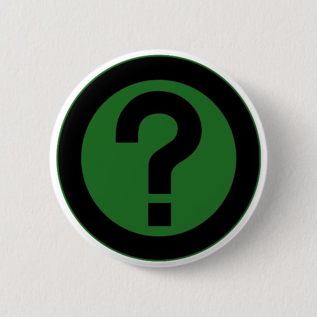 Question Mark Ask Query Symbol Punctuation 2 Inch Round Button (Front)
