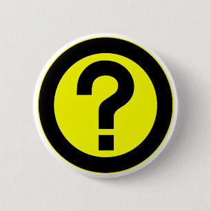 Question Mark Ask Query Symbol Punctuation 2 Inch Round Button