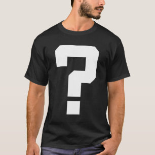 Question Mark Block Font Symbol T-Shirt