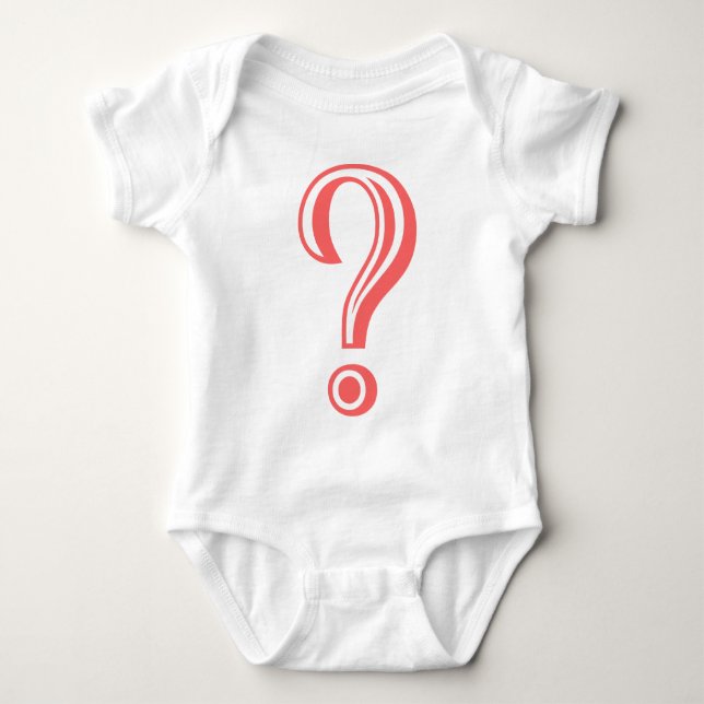 Question Mark Chiseled Baby Bodysuit (Front)