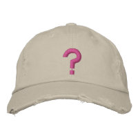 ? Question Mark Embroidered Symbol on Hat