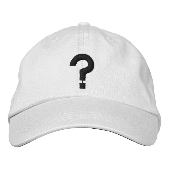 ? Question Mark Embroidered Symbol on Hat (Front)