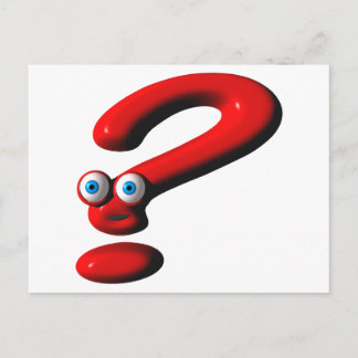 Question Mark Face Postcard