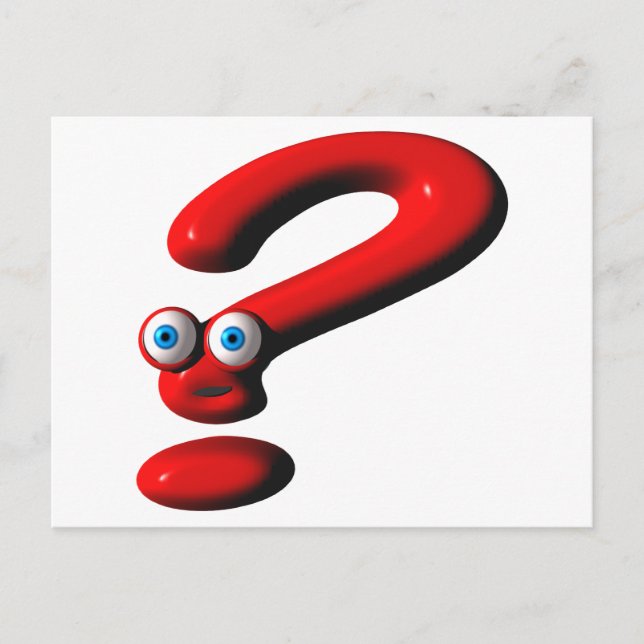 Question Mark Face Postcard (Front)