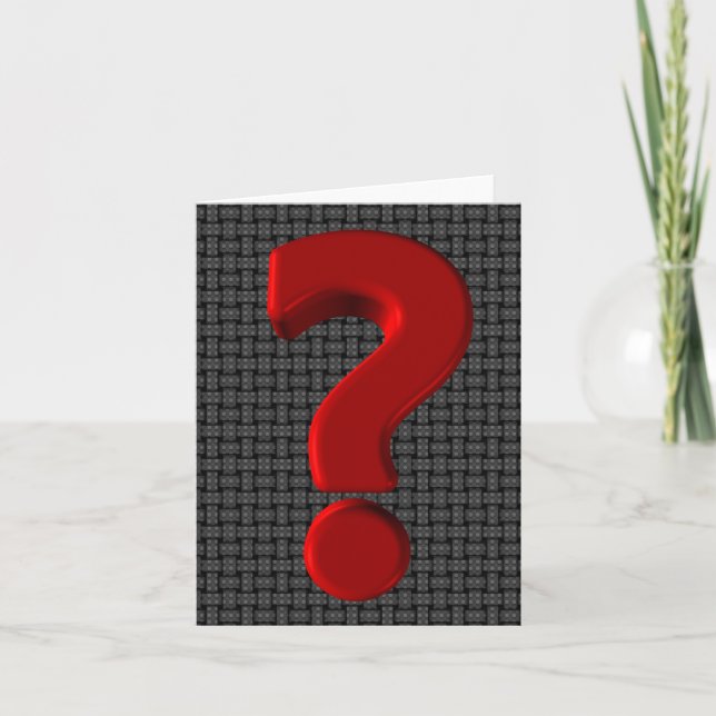 Question Mark Greeting Card (Front)