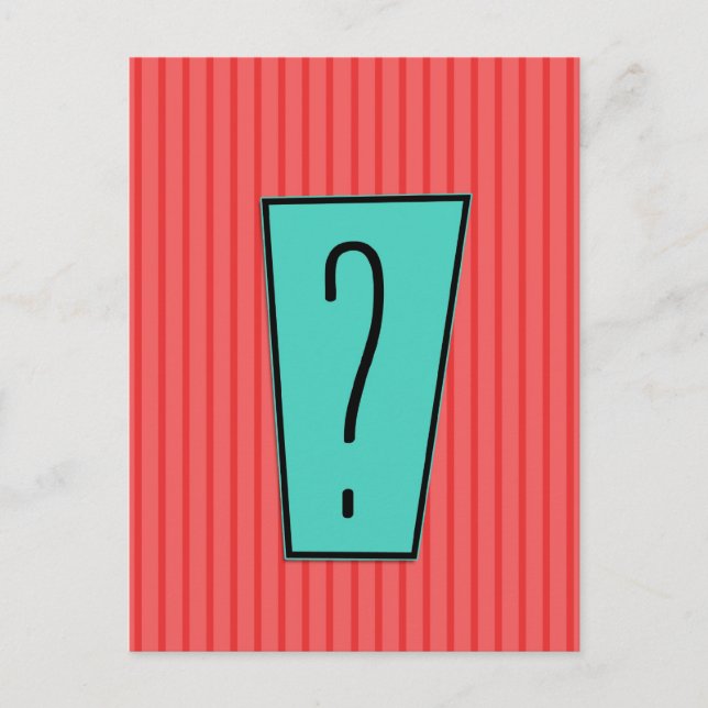 Question Mark Postcard (Front)