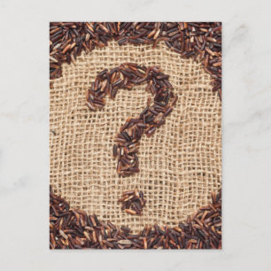 Question mark postcard