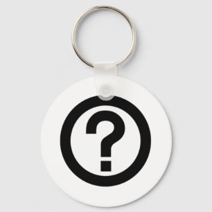 Question Mark Sign Keychain