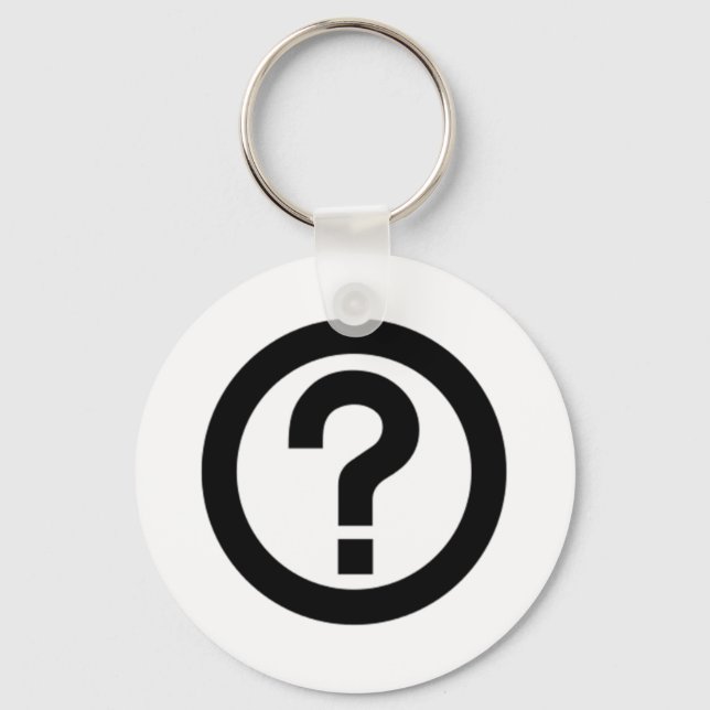 Question Mark Sign Keychain (Front)