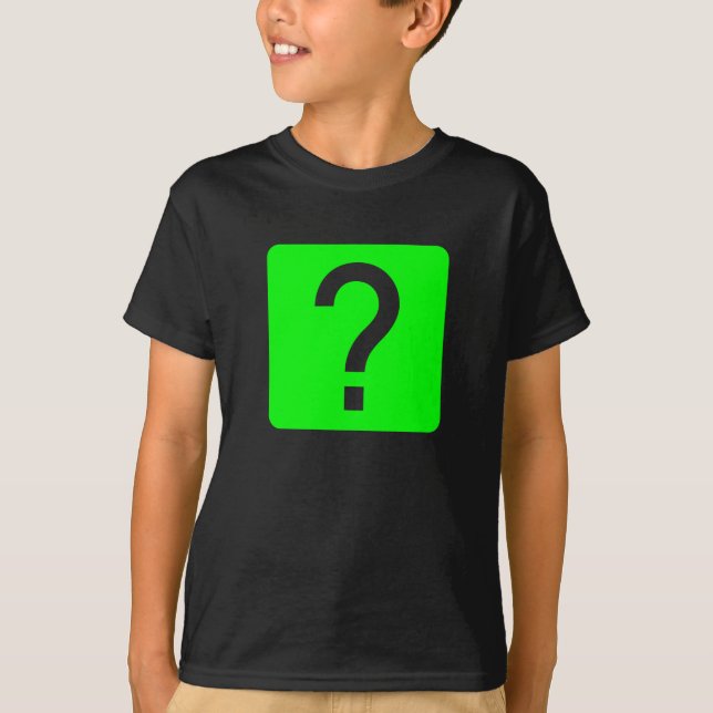 Question Mark Square Panel T-Shirt (Front)