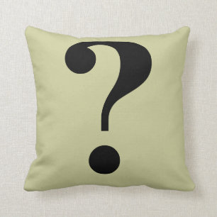Question Mark Throw Pillow
