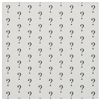 Question mark typographic concept design fabric
