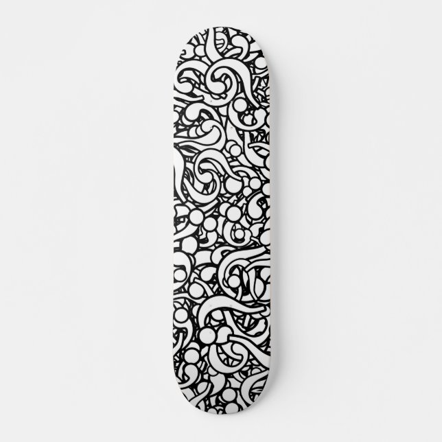 Question mark typographic pattern design skateboard (Front)