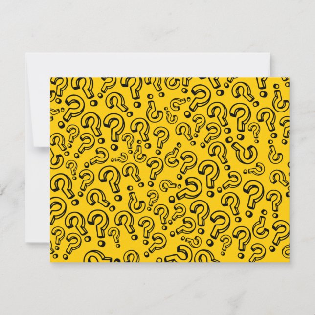 Question Marks Invitation (Front)