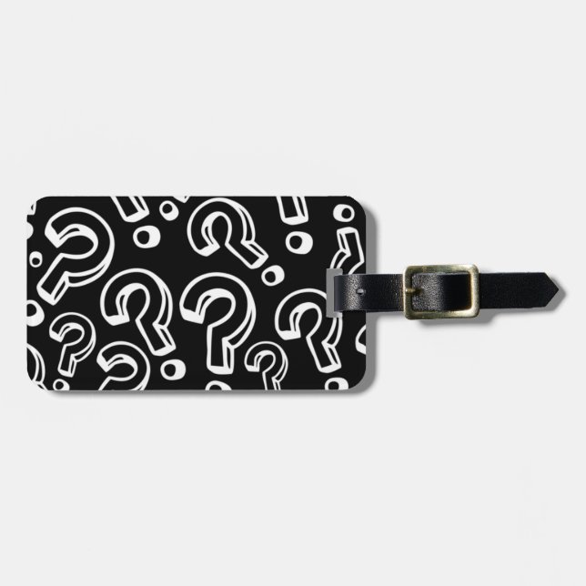 Question Marks Luggage Tag (Front Horizontal)