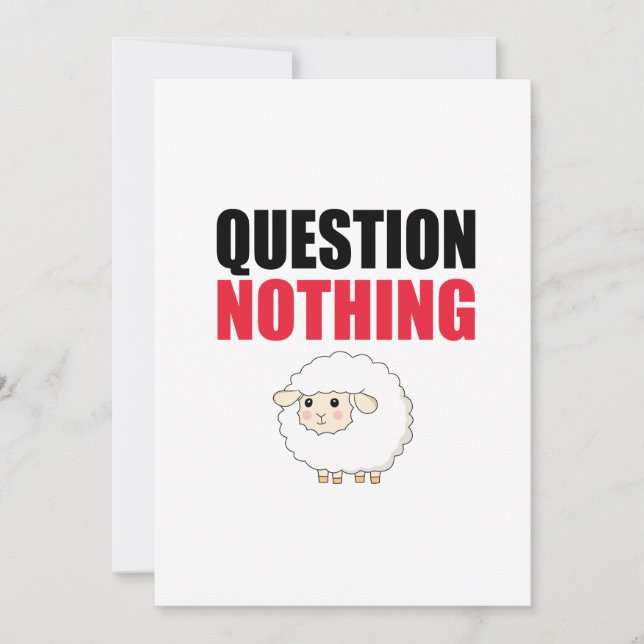 Question Nothing Sheep (Front)