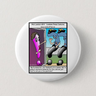 Question Police Funny Gifts Tees Mugs & Cards 2 Inch Round Button