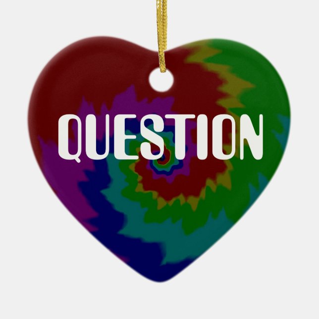 QUESTION REALITY CERAMIC ORNAMENT (Front)