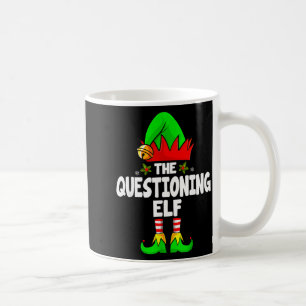 Questioning Elf Group Christmas Funny Pajama Party Coffee Mug